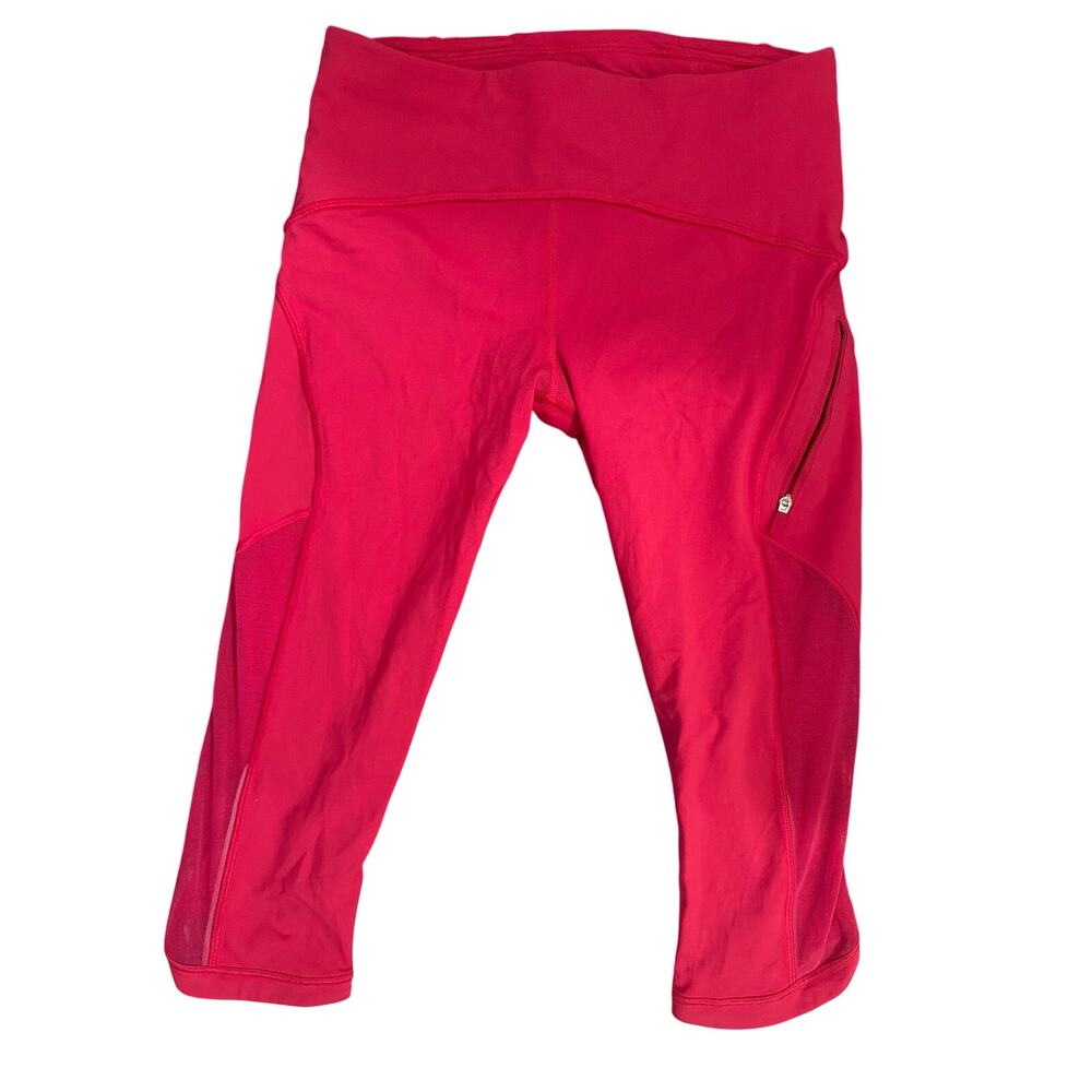 Lululemon Sun Runner Crop 17" leggings Fuchsia Pink 4